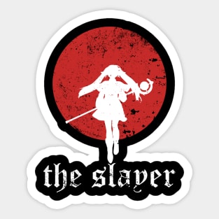 A design featuring Frieren the elf girl character as Frieren the Slayer with full moon background from Sousou no Frieren Frieren Beyond Journeys End or Frieren at the Funeral anime fall 2023 SNF50 Sticker